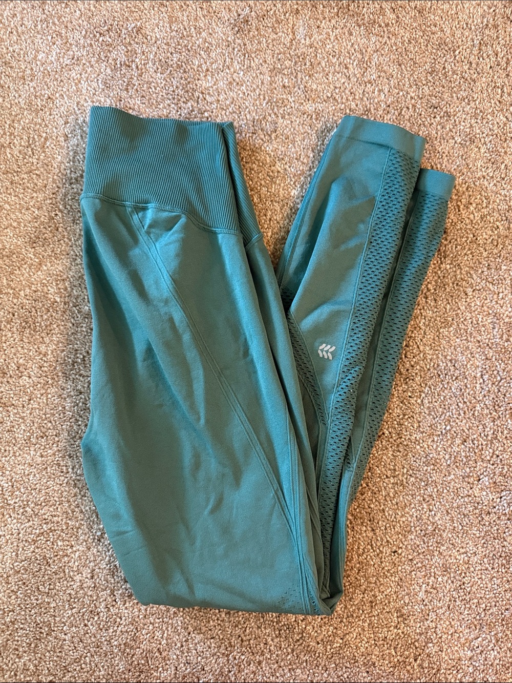 all in motion Teal Green Mesh-Panel Leggings